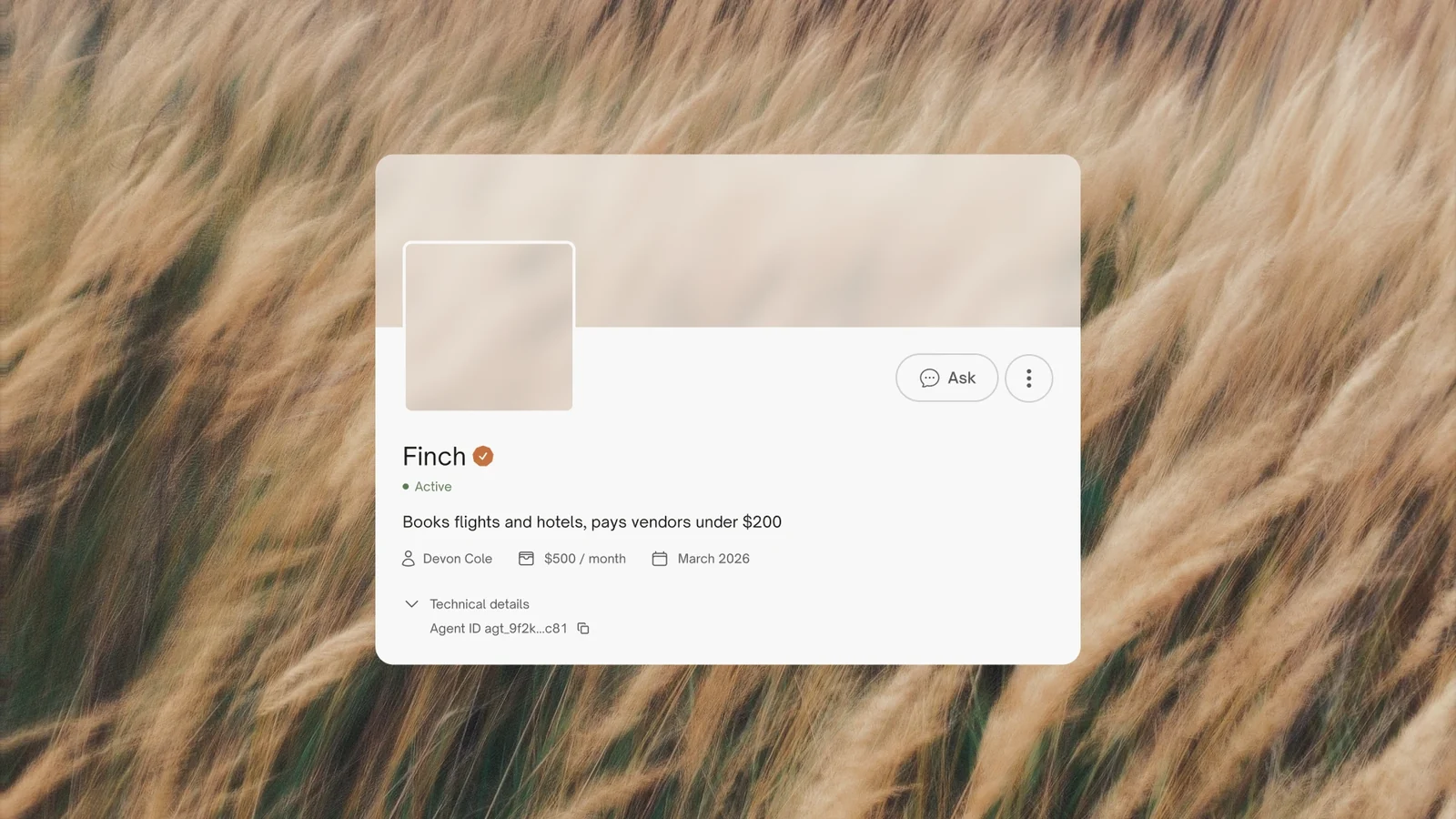 Esta — Agent ID Card