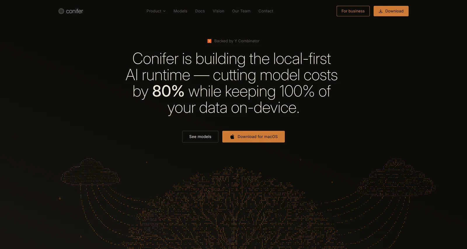 Conifer homepage hero concept
