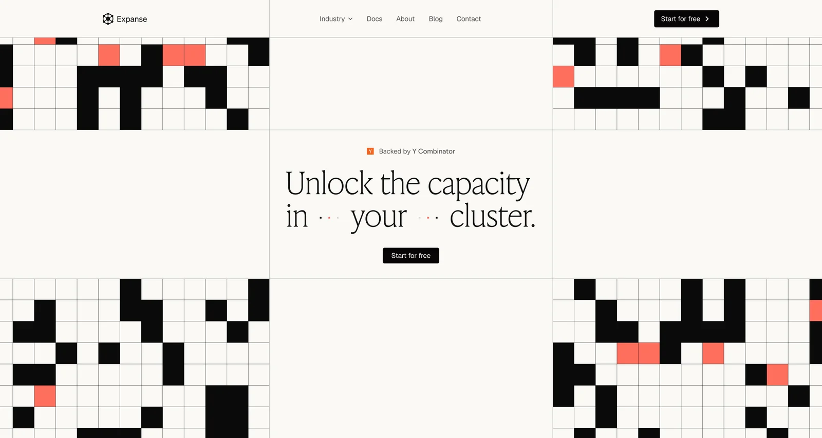 Expanse homepage hero concept